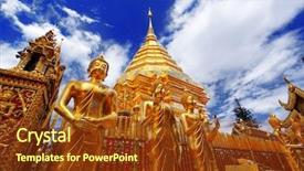  Presentation with chiang mai - Presentation design with destination of chiang mai thailand background and a  colored foreground