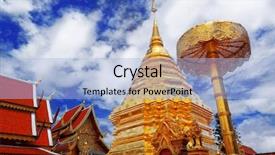  Presentation with chiang mai - Presentation theme featuring destination of chiang mai thailand background and a  colored foreground