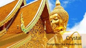  Presentation with chiang mai - Audience pleasing presentation design consisting of destination of chiang mai thailand backdrop and a gold colored foreground
