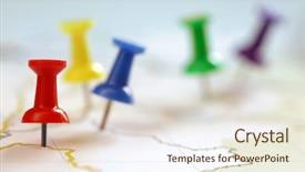  Presentation with space travel - PPT layouts with destination points on a map background and a sky blue colored foreground