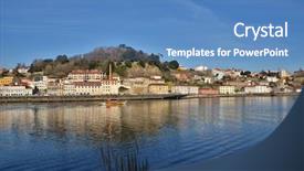  Presentation with europe history - Presentation theme enhanced with destinationsin europe the city boast background and a  colored foreground