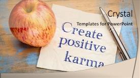  Presentation with karma - PPT layouts enhanced with destiny - create positive karma - inspirational background and a lemonade colored foreground