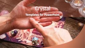  Presentation with palm - Beautiful slides featuring destiny - palm reading characterization and foretelling backdrop and a tawny brown colored foreground