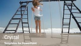  Presentation with being a single woman - Colorful slides enhanced with destiny - single woman alone swinging backdrop and a gray colored foreground