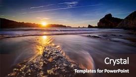  Presentation with arizona sunset view - Slide deck with destiny - view of the sunset background and a tawny brown colored foreground