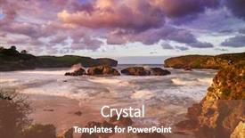  Presentation with atlantic - PPT theme with destiny - view of the sunset background and a coral colored foreground