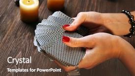  Presentation with fortune teller - PPT theme consisting of destiny - witch - fortune teller reading background and a tawny brown colored foreground