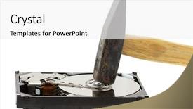  Presentation with lawn tennis a hard court - Slide deck enhanced with destroy an external hard drive background and a white colored foreground