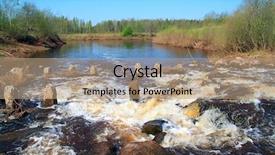  Presentation with dam - Slides consisting of destroyed dam background and a coral colored foreground