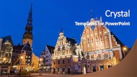  Presentation with world war - Colorful presentation enhanced with destroyed during 2 world war backdrop and a cobalt blue colored foreground