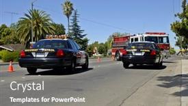  Presentation with suv - Slide set with destroyed-power-pole background and a gray colored foreground