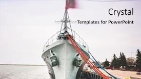  Presentation with preserved - Beautiful PPT theme featuring destroyer serving in the polish backdrop and a sky blue colored foreground
