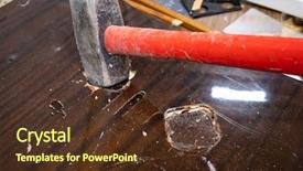  Presentation with baroque furniture - PPT theme enhanced with destroying home - sledgehammer destroys furniture at apartment background and a tawny brown colored foreground