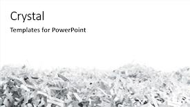  Presentation with destruction - Cool new slides with destruction - heap of white shredded papers backdrop and a white colored foreground