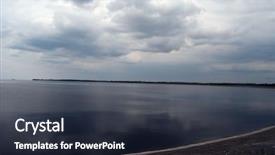  Presentation with hydroelectric - Presentation design with destruction earth - storage pool near of hydroelectric background and a tawny brown colored foreground
