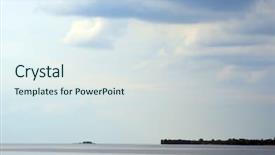  Presentation with hydroelectric - Colorful presentation theme enhanced with destruction earth - storage pool near of hydroelectric backdrop and a sky blue colored foreground