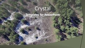  Presentation with soil destruction - Presentation design consisting of destruction-of-a-thin-layer background and a dark gray colored foreground