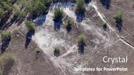  Presentation with soil destruction - Beautiful PPT layouts featuring destruction-of-a-thin-layer backdrop and a gray colored foreground