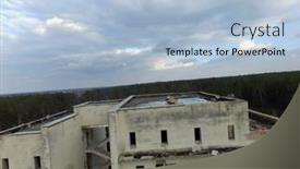  Presentation with patriots - Slide set featuring destruction-of-the-remnants background and a light blue colored foreground