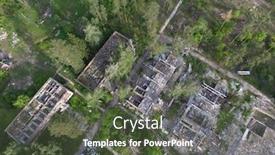  Presentation with patriots - Presentation design enhanced with destruction-of-the-remnants background and a tawny brown colored foreground