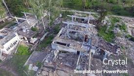  Presentation with summer camp - Audience pleasing presentation theme consisting of destruction-of-the-remnants backdrop and a gray colored foreground