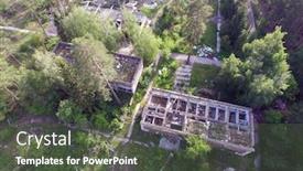  Presentation with patriots - Colorful presentation design enhanced with destruction-of-the-remnants backdrop and a dark gray colored foreground