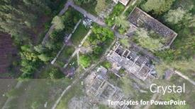  Presentation with patriots - PPT theme having destruction-of-the-remnants background and a gray colored foreground