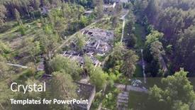  Presentation with summer camp - Audience pleasing slide set consisting of destruction-of-the-remnants backdrop and a gray colored foreground