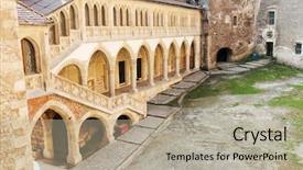  Presentation with romania - Cool new presentation with detail at corvinesti castle romania backdrop and a mint green colored foreground