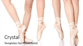  Presentation with ballet - Cool new theme with detail of ballet dancer's backdrop and a sky blue colored foreground