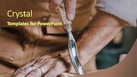  Presentation with carpenter - Theme consisting of detail carpenter at work in a workshop use chiesel background and a tawny brown colored foreground