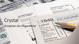  Presentation with current - Audience pleasing theme consisting of detail closeup of current tax backdrop and a lemonade colored foreground