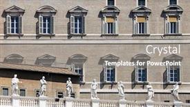  Presentation with vatican - Beautiful slides featuring detail-from-buildings-in-piazza backdrop and a gray colored foreground