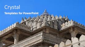 Presentation with jain temple - PPT theme enhanced with detail-intricate-exterior-architecture background and a  colored foreground