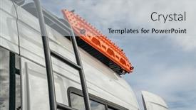  Presentation with recovery - PPT theme having detail-of-4x4-camper-van background and a light gray colored foreground