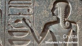  Presentation with ancient egyptian man - Presentation featuring detail-of-a-bas-relief background and a  colored foreground