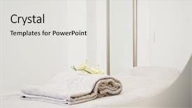  Presentation with beauty salon - Theme consisting of detail of a beauty salon background and a light gray colored foreground