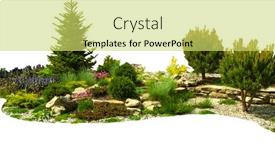  Presentation with botanical garden - Slide set featuring detail-of-a-botanical-garden background and a yellow colored foreground