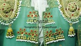  Presentation with dress for success - Colorful slide deck enhanced with detail of a bullfighter dress backdrop and a seafoam green colored foreground