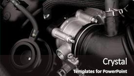 Presentation with car engine - PPT theme consisting of detail of a car engine background and a dark gray colored foreground