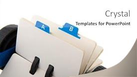  Presentation with abc - Slides with detail of a card system background and a white colored foreground