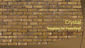  Presentation with brick - Audience pleasing PPT theme consisting of detail-of-a-classic-yellow backdrop and a tawny brown colored foreground