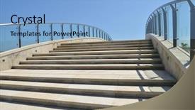 Presentation with pedestrian bridge - Presentation with detail of a concrete bridge background and a light blue colored foreground