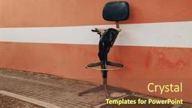  Presentation with leather - Presentation theme with detail-of-a-destroyed background and a tawny brown colored foreground