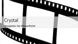  Presentation with film strip - Colorful slide deck enhanced with detail of a film strip backdrop and a light gray colored foreground