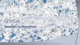  Presentation with crisp - Slide deck featuring detail-of-a-glacier background and a sky blue colored foreground