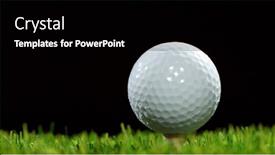  Presentation with golf - Slide set consisting of detail-of-a-golf-ball background and a black colored foreground