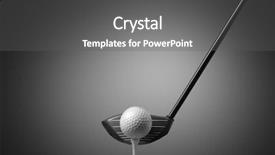  Presentation with club - Slides with detail of a golf club background and a gray colored foreground