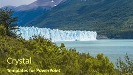  Presentation with glacier - Slide set with detail-of-a-mighty-turquoise background and a tawny brown colored foreground