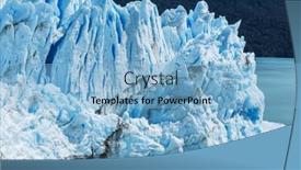 Presentation with glacier - Presentation design consisting of detail-of-a-old-turquoise background and a light blue colored foreground